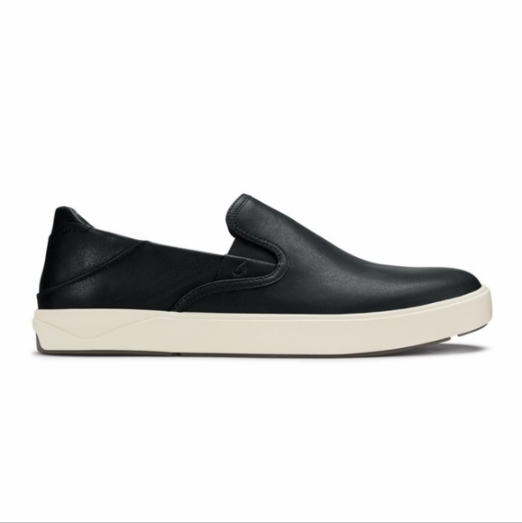 OluKai Other - New OLUKAI LAE'AHI 'ILI Black Lava Slip On Sneakers  Leather